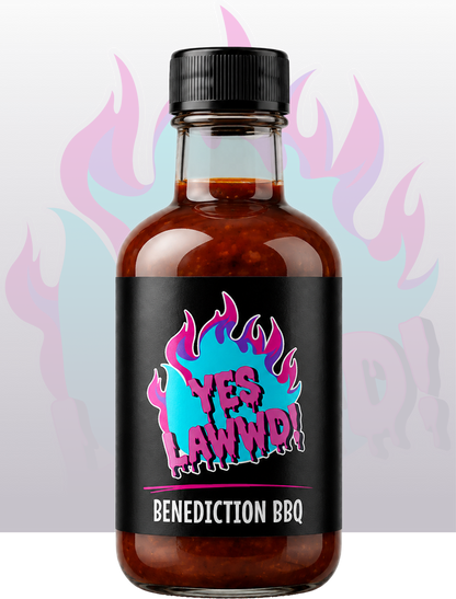 YES LAWWD sauce bottle